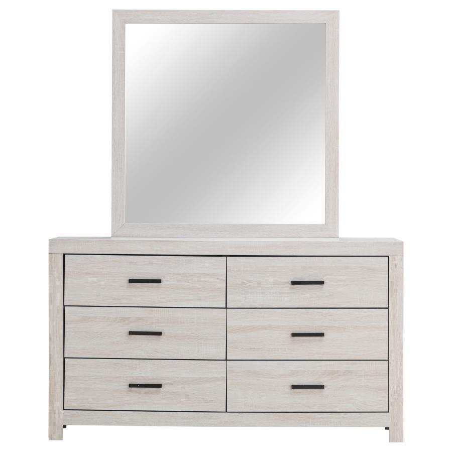 Brantford - 6-Drawer Dresser With Mirror by CoasterEveryday | Bel Furniture