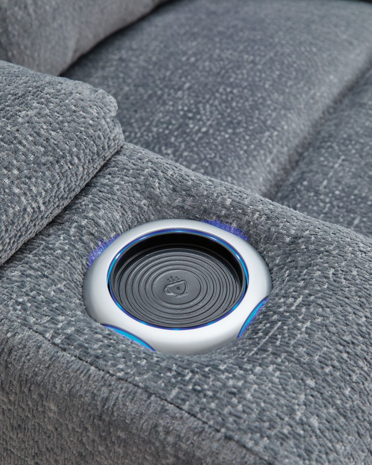 Studio Cave - Steel - Power Reclining Loveseat with Console by Signature Design by Ashley® | Bel Furniture