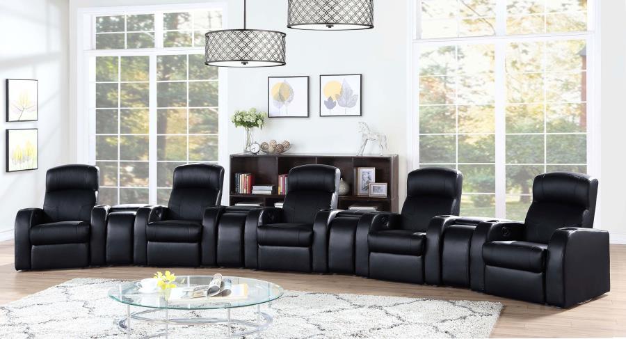 Cyrus - Upholstered Home Theater Seating by CoasterEssence | Bel Furniture