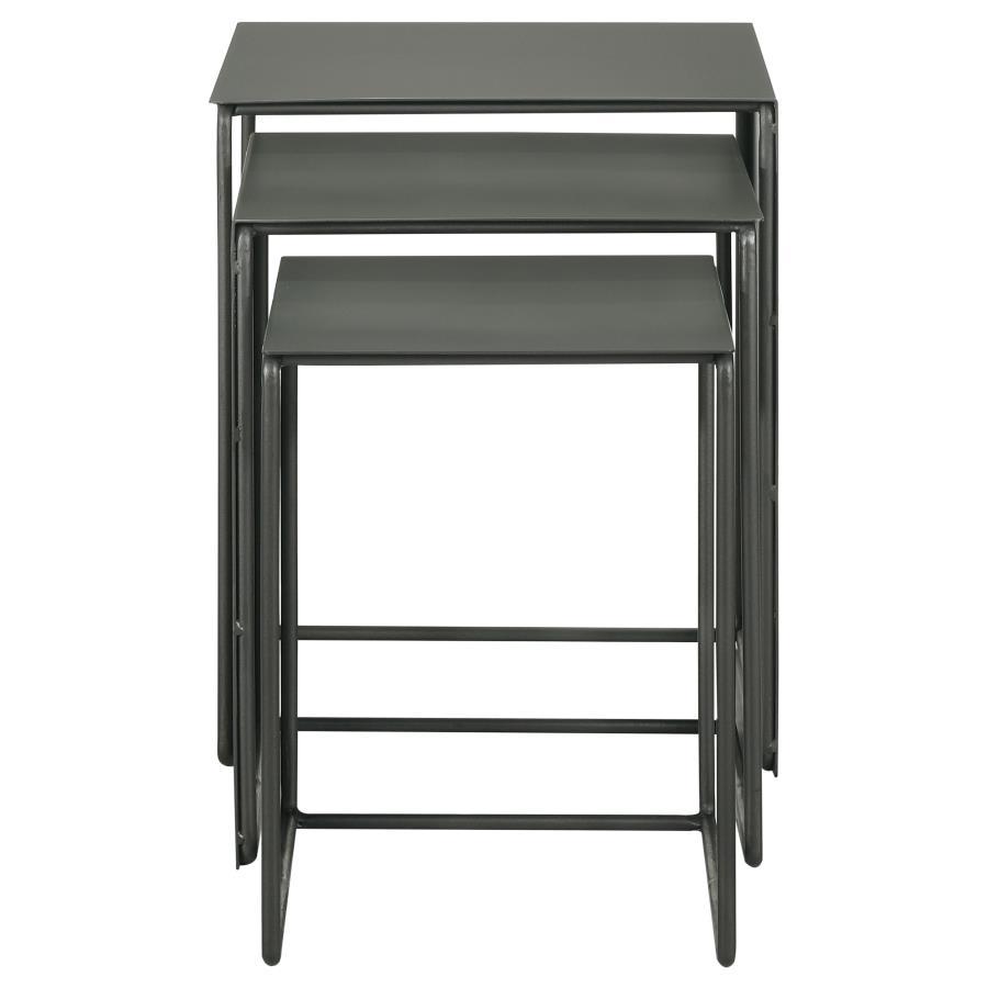Imez - 3 Piece Rectangular Metal Nesting Table Set - Gray by Coaster Fine Furniture | Bel Furniture