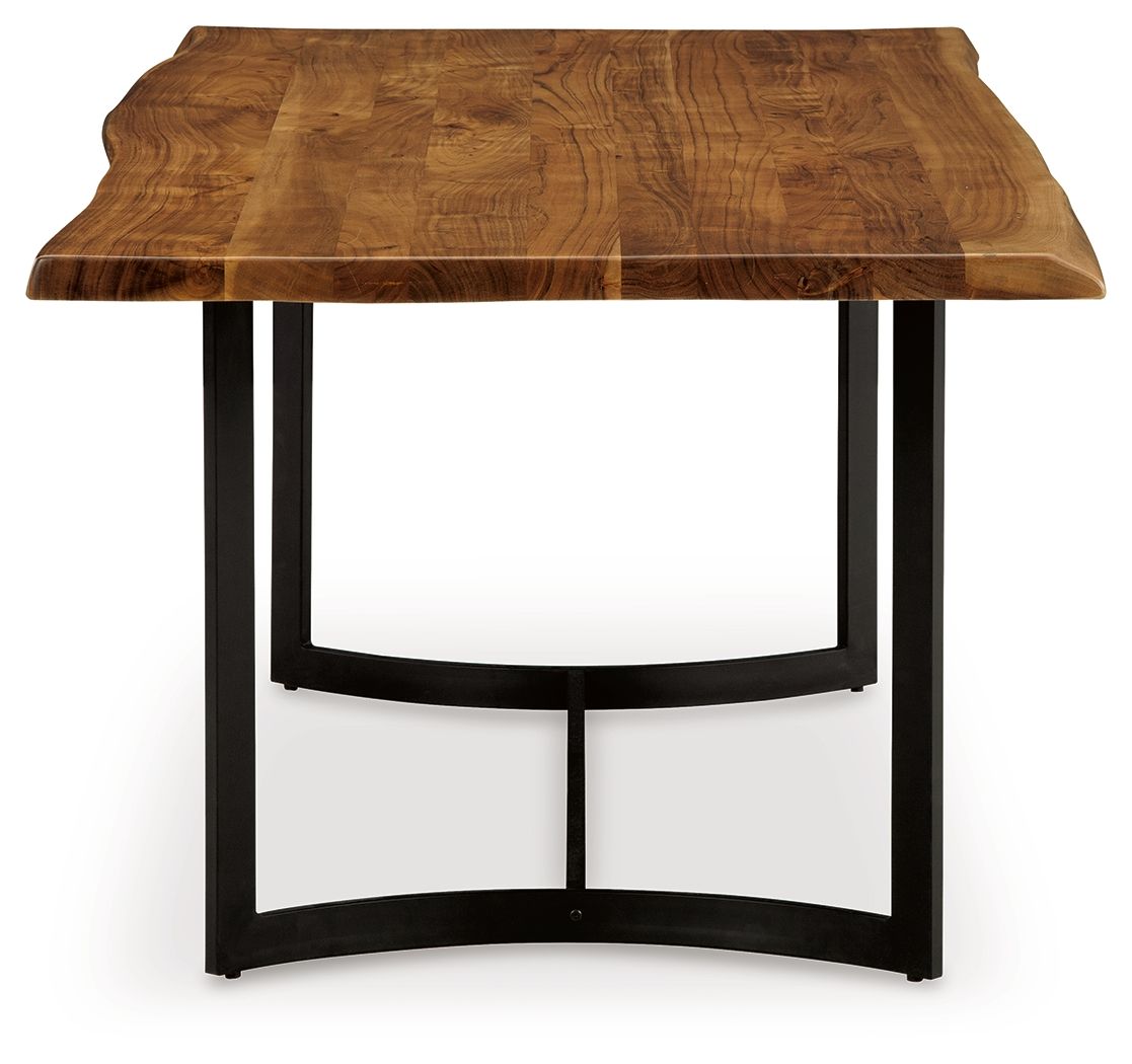 Fortmaine - Brown / Black - Rectangular Dining Room Table by Signature Design by Ashley® | Bel Furniture