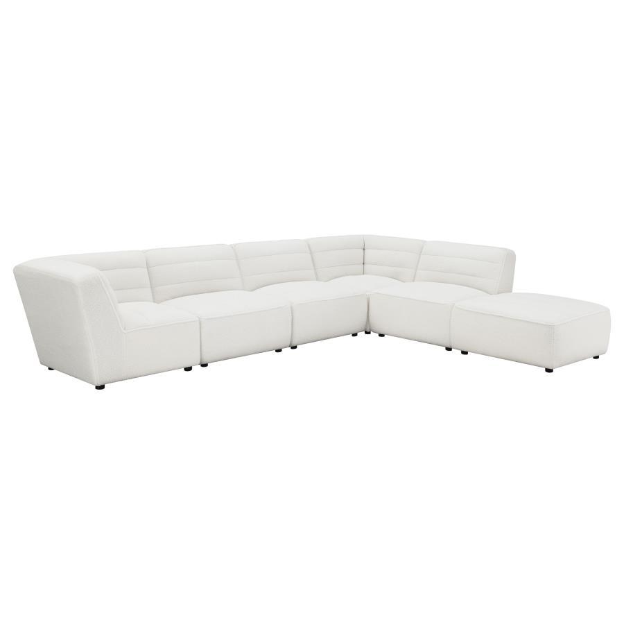 Sunny - Upholstered Modular Sectional Sofa White by CoasterElevations | Bel Furniture