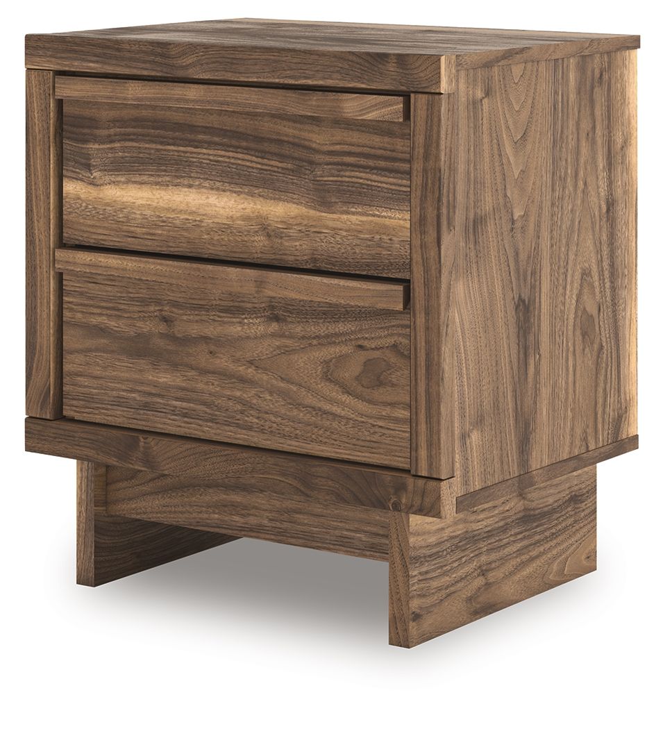 Chirason - Brown - Two Drawer Night Stand by Signature Design by Ashley® | Bel Furniture