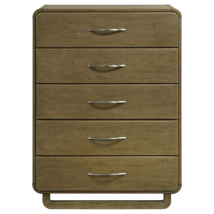 Amsbury - 5-Drawer Chest Of Drawers - Nutmeg by Coaster Fine Furniture | Bel Furniture