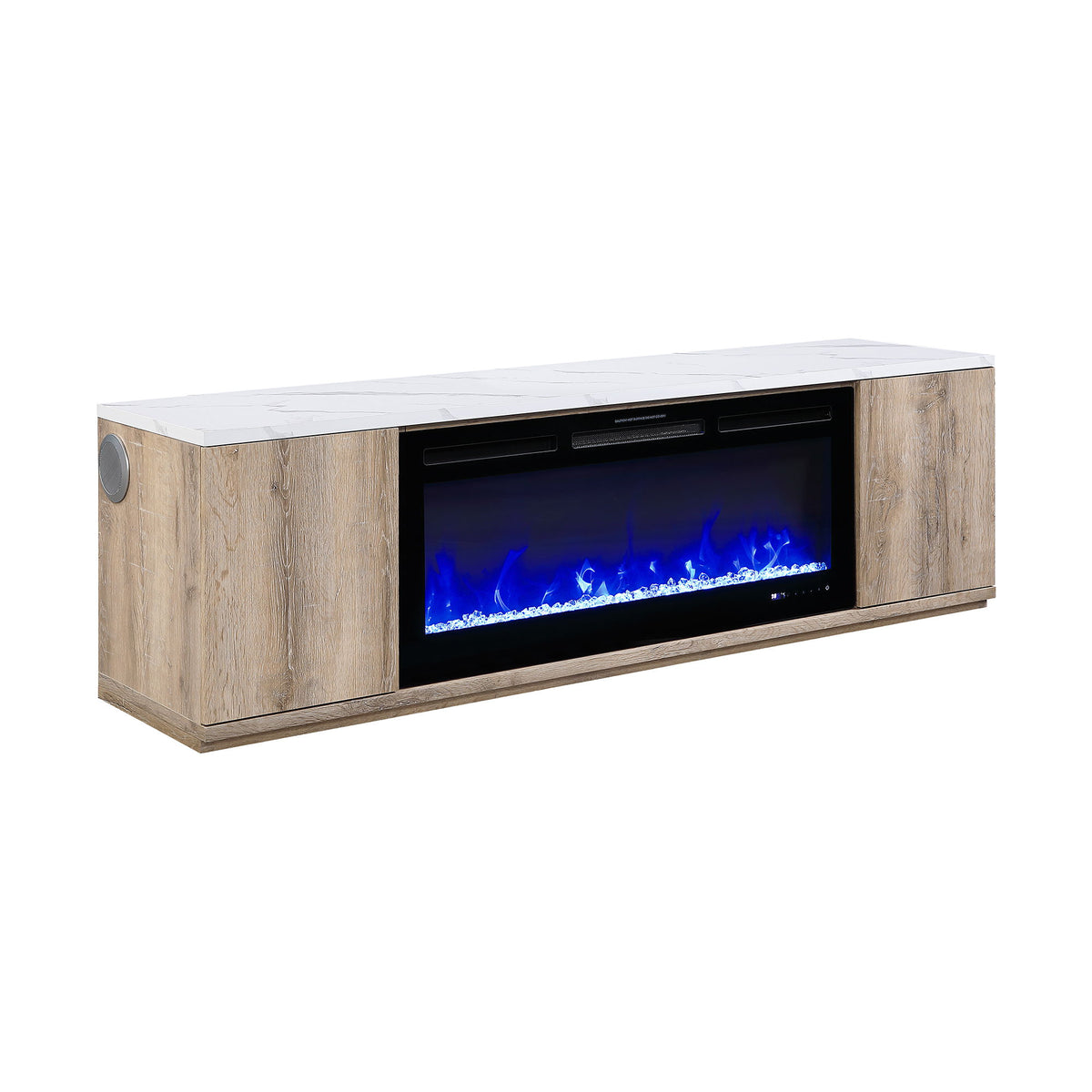 Mason - Entertainment Unit With Bluetooth Speaker And LED Lighting - Natural