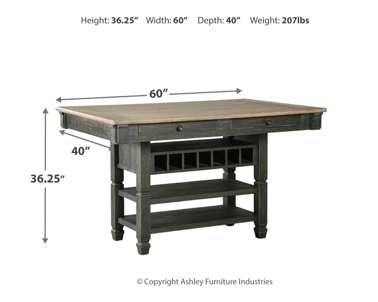 Tyler Creek - Black / Gray - Rectangular Dining Room Counter Table by Signature Design by Ashley® | Bel Furniture
