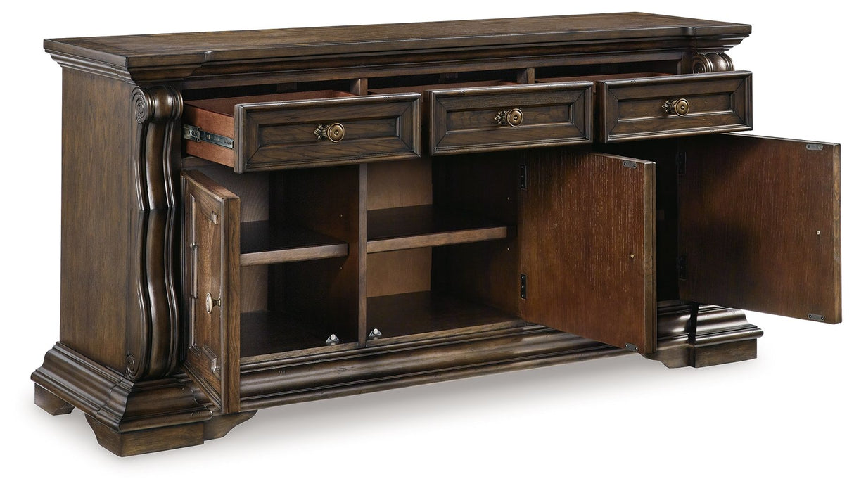 Maylee - Dark Brown - Dining Room Buffet by Signature Design by Ashley® | Bel Furniture