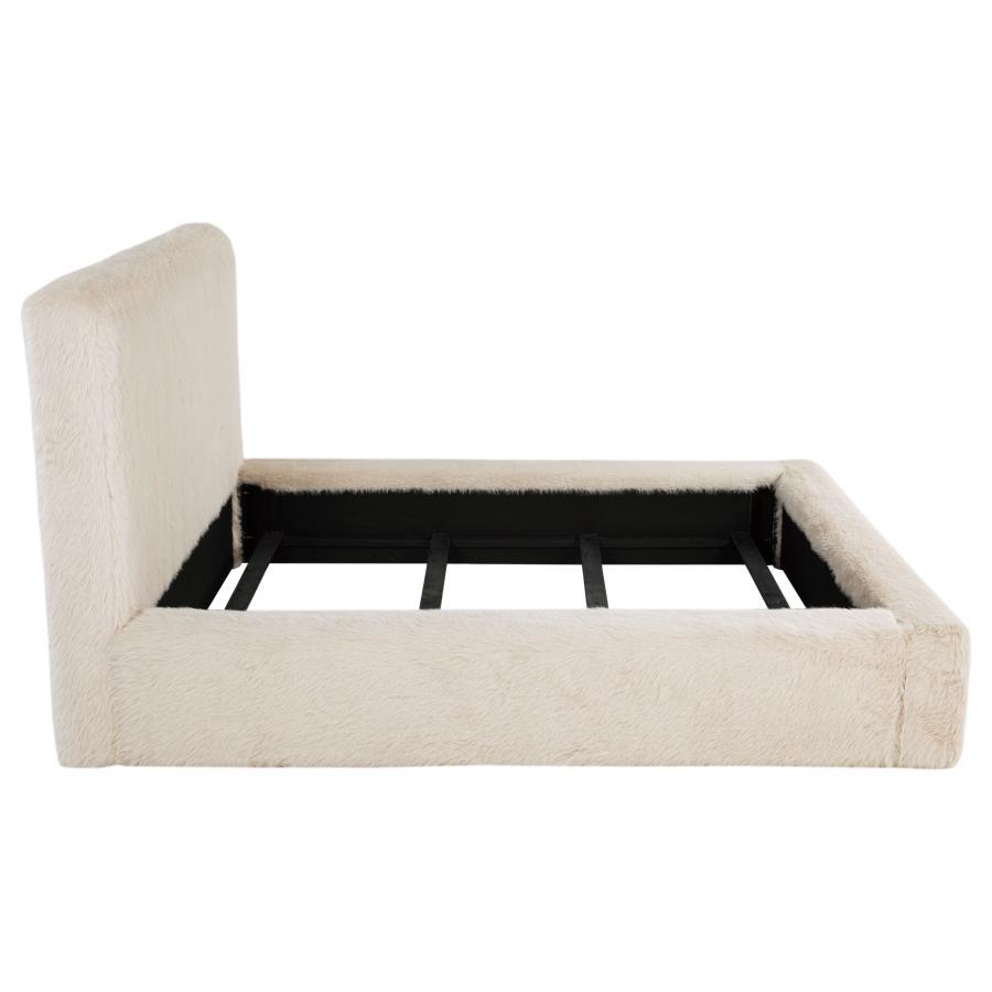 Rebecca - Faux Fur Upholstered Bed by Coaster Fine Furniture | Bel Furniture