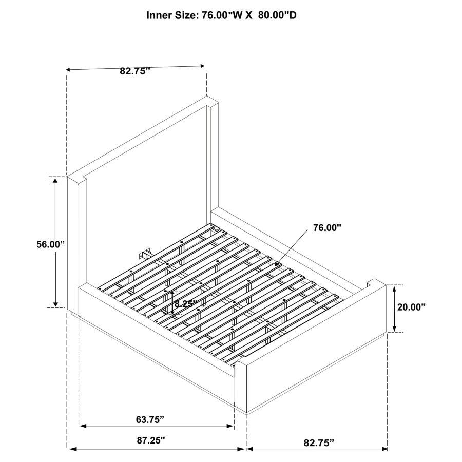 Nala - Upholstered Sleigh Bed by Coaster Fine Furniture | Bel Furniture