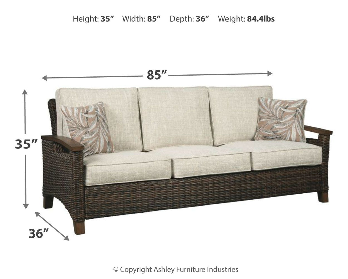 Paradise Trail - Medium Brown - Sofa with Cushion by Signature Design by Ashley® | Bel Furniture