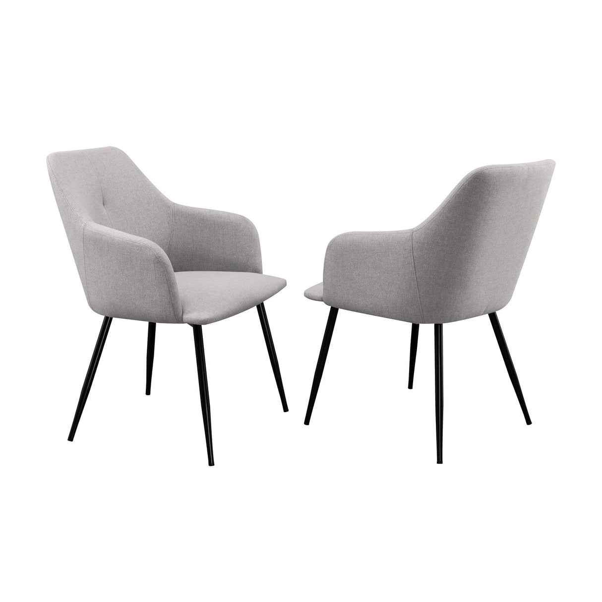 Contemporary Upholstered Woven Dining Chairs Gray by Walker Edison | Bel Furniture