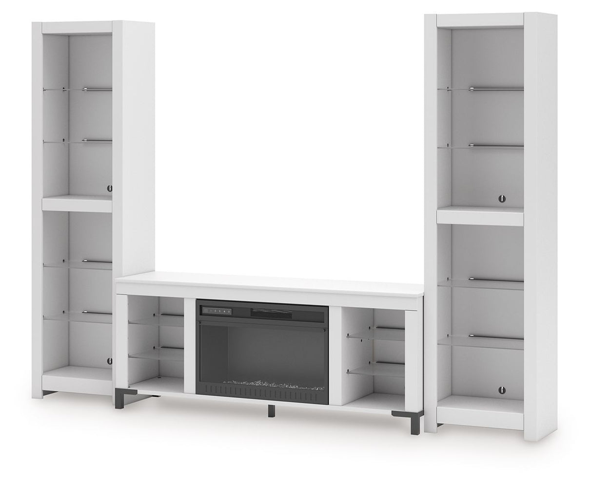 Brollevi - White - 3-Piece Entertainment Center by Signature Design by Ashley® | Bel Furniture