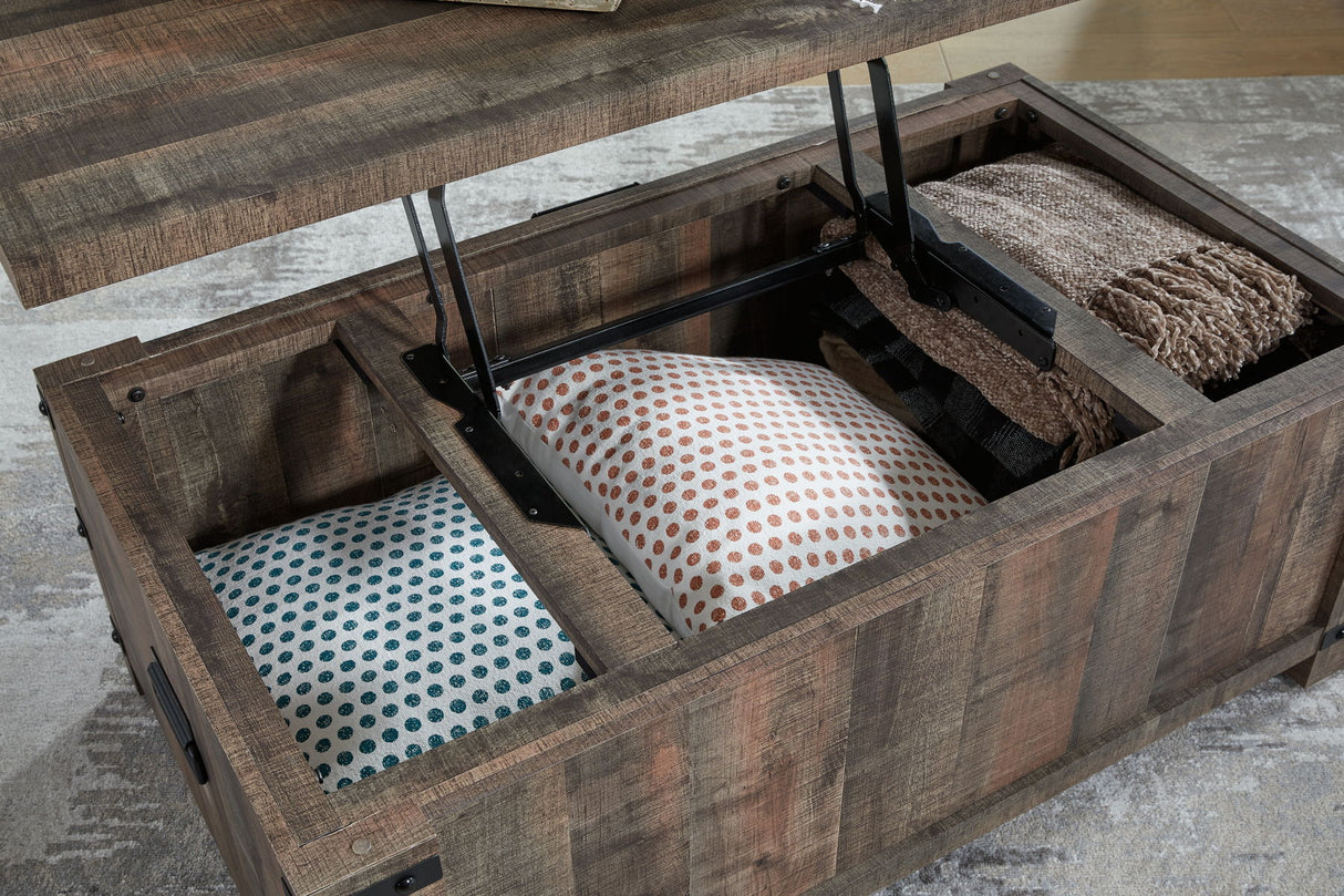 Hollum - Rustic Brown - Lift Top Cocktail Table by Signature Design by Ashley® | Bel Furniture