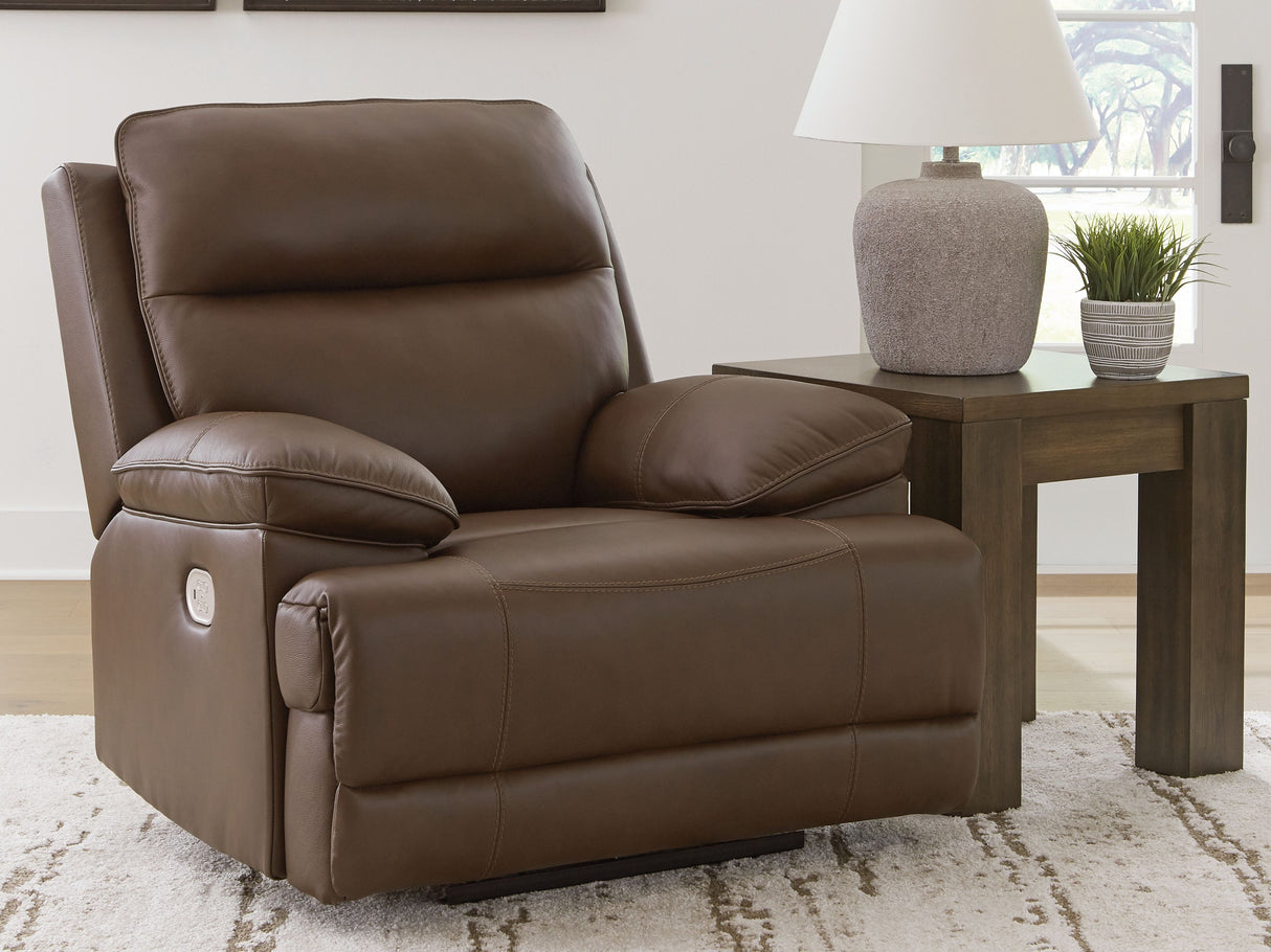 Vonryan - Tobacco - Power Recliner / Adj Headrest by Signature Design by Ashley® | Bel Furniture