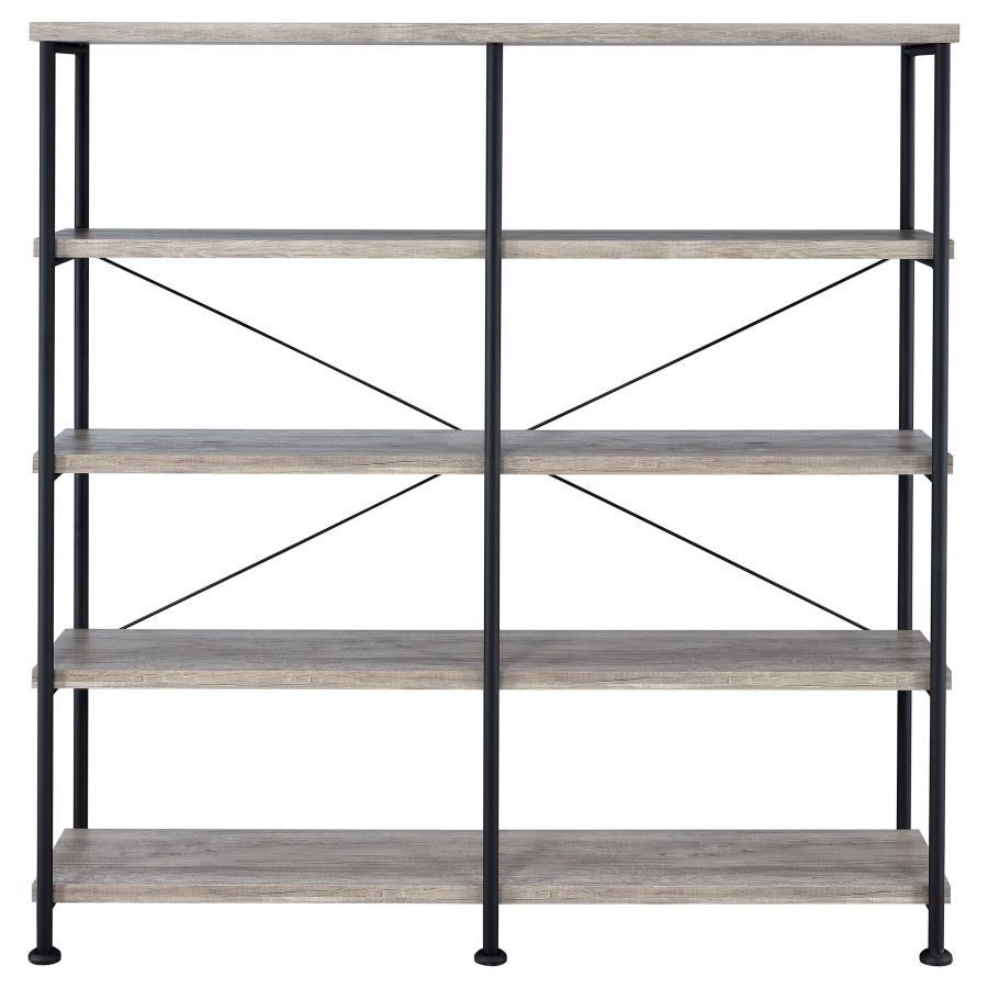 Analiese - 4-Shelf Double Bookshelf by CoasterEveryday | Bel Furniture
