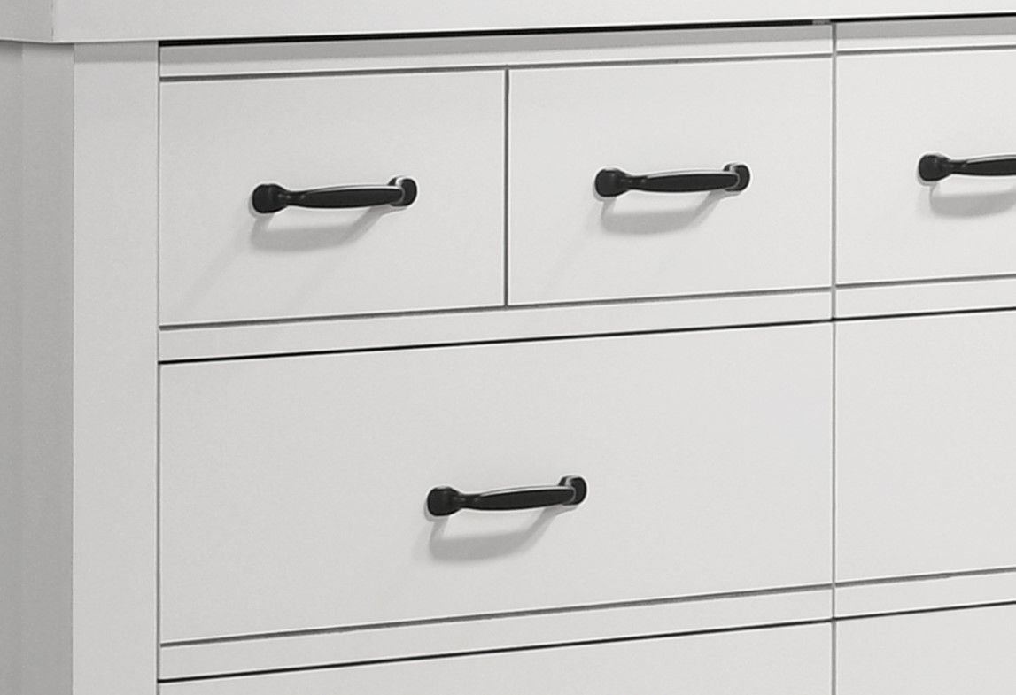 Cassini - 6 Drawer Dresser - White by Lilola Home | Bel Furniture