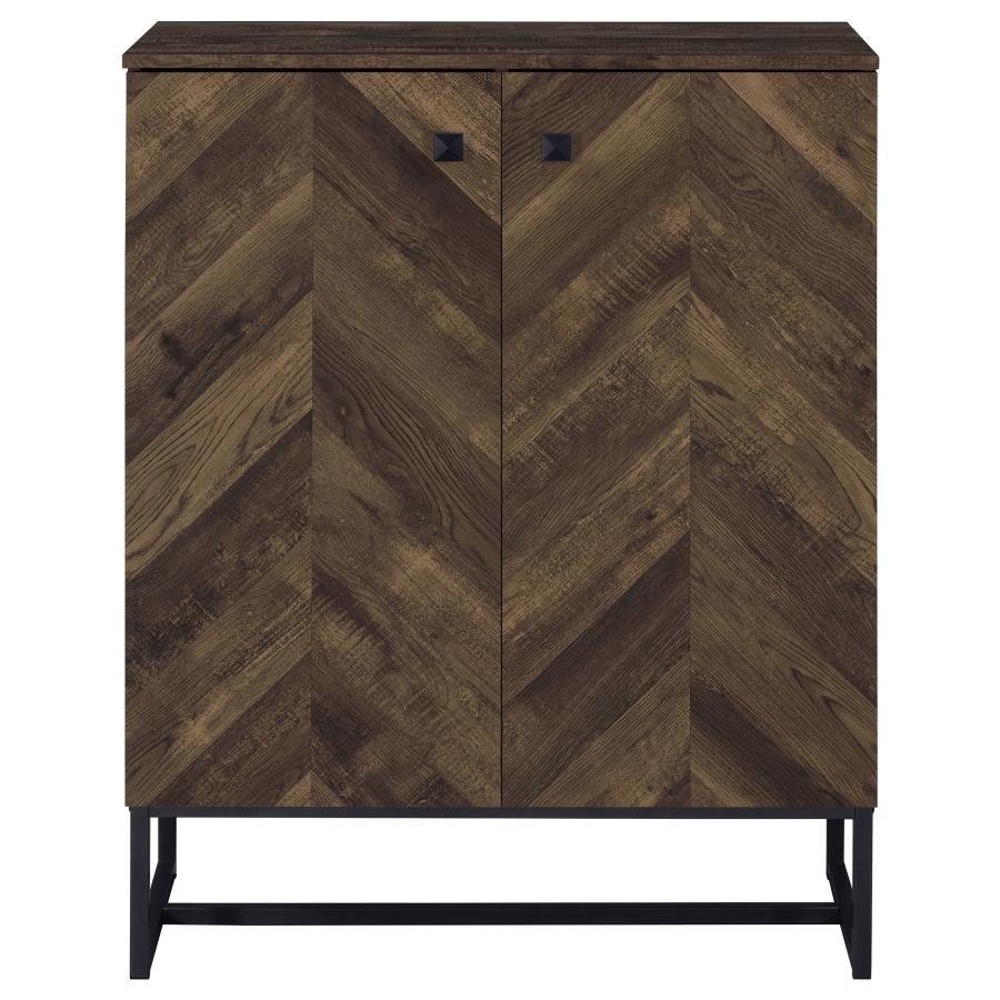 Carolyn - 2 Door Engineered Accent Wood Cabinet - Rustic Oak by CoasterEveryday | Bel Furniture