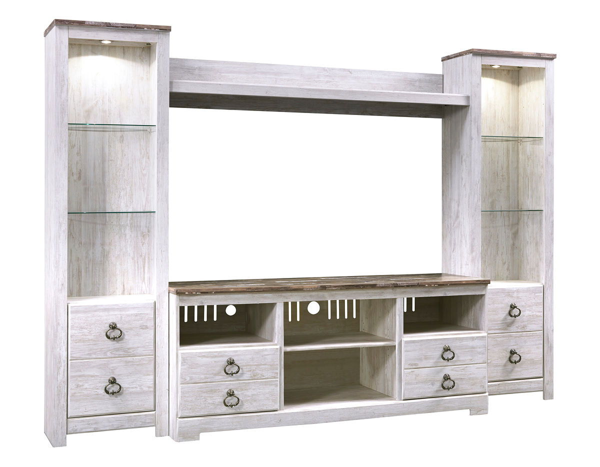 Willowton - Entertainment Center With Fireplace Option by Signature Design by Ashley® | Bel Furniture