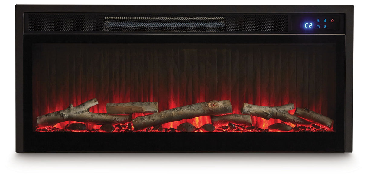 Entertainment Accessories - Black - Fireplace Insert With Faux Birch Log Set by Signature Design by Ashley® | Bel Furniture