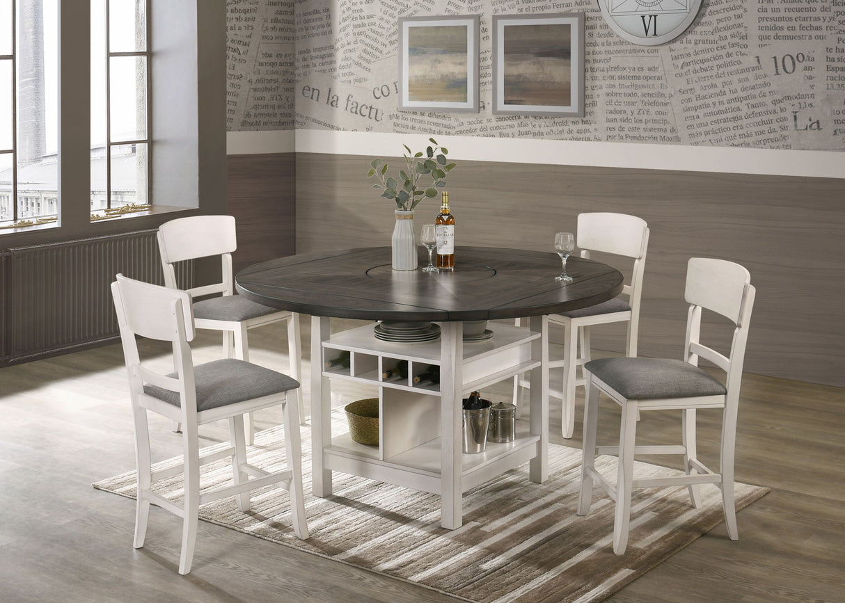 Conner - Dining Room Set Gray 5 Pc. Table, 4 Chairs by Crown Mark | Bel Furniture