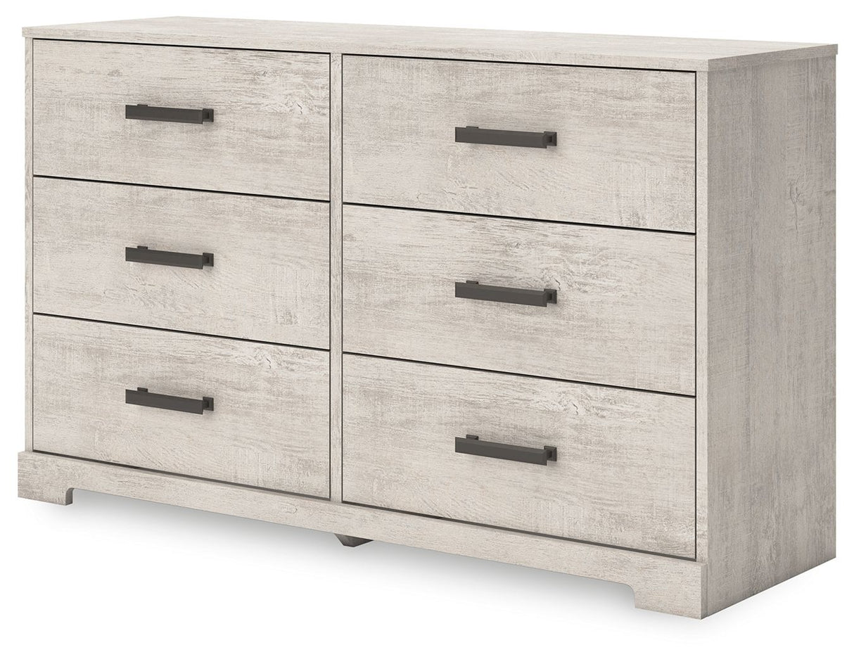 Shawburn - Whitewash - Six Drawer Dresser by Signature Design by Ashley® | Bel Furniture