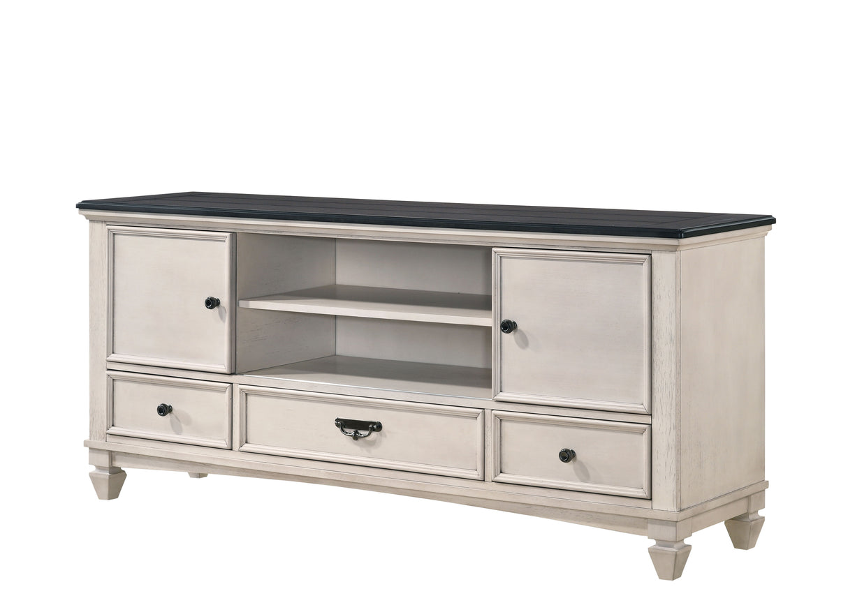 Sawyer - TV Stand - Antique White by Crown Mark | Bel Furniture