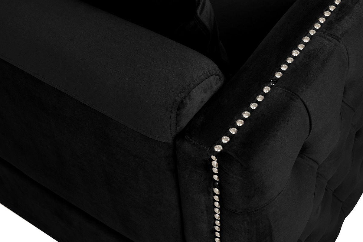 Bayberry - Velvet Sofa With 3 Pillows by Lilola Home | Bel Furniture