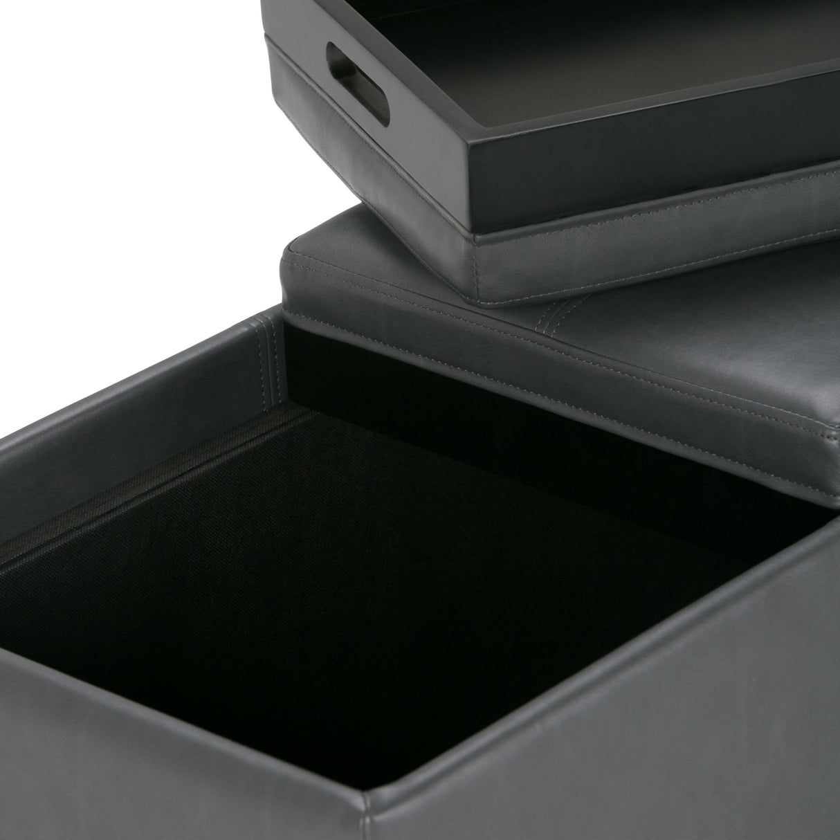 Avalon - Upholstered Storage Ottoman by Simpli-Home | Bel Furniture