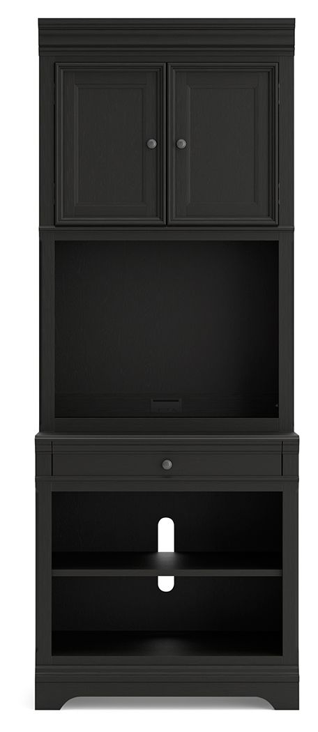 Beckincreek - Black - Bookcase With Door Hutch by Signature Design by Ashley® | Bel Furniture