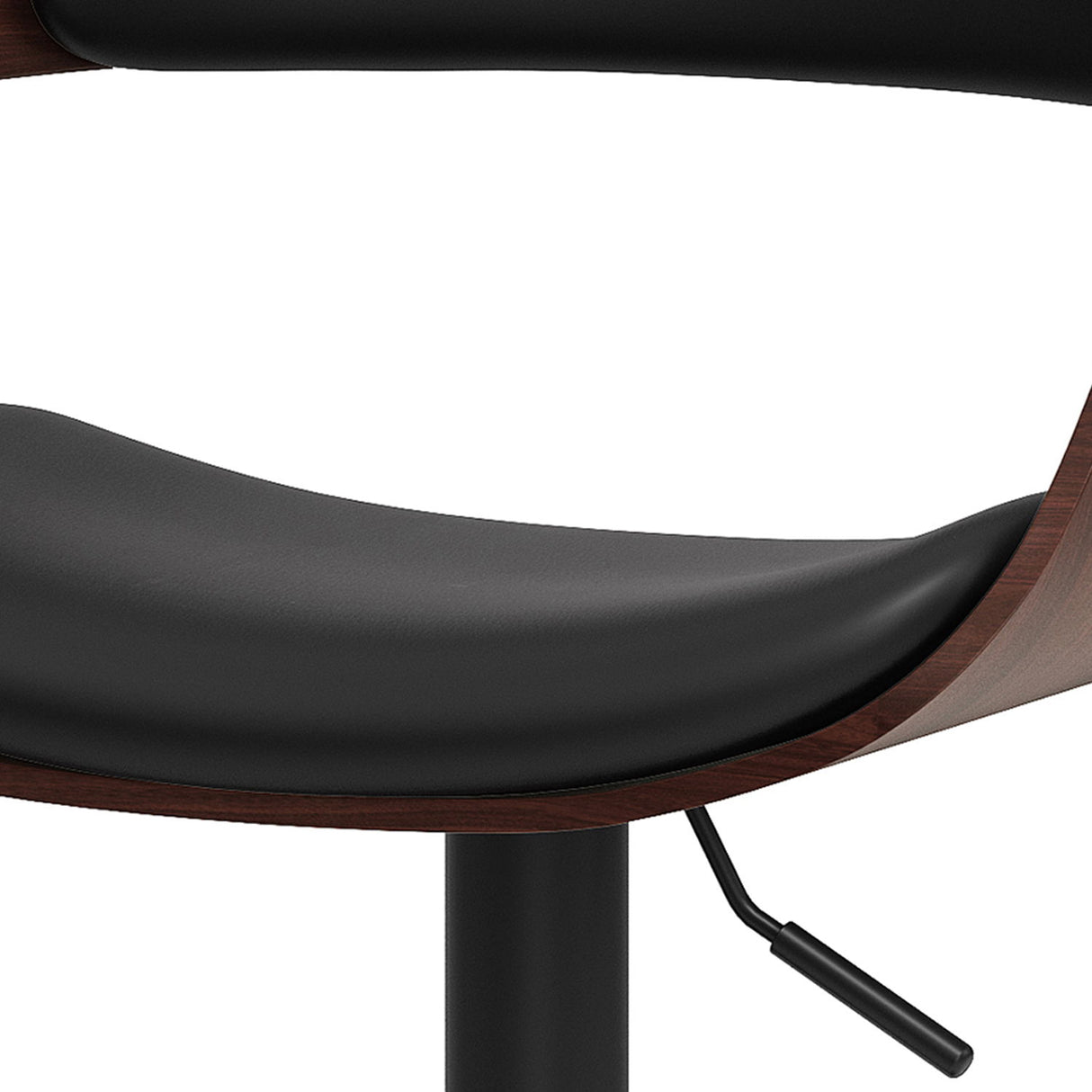 Archer - Bentwood Adjustable Swivel Bar Stool - Black by Simpli-Home | Bel Furniture