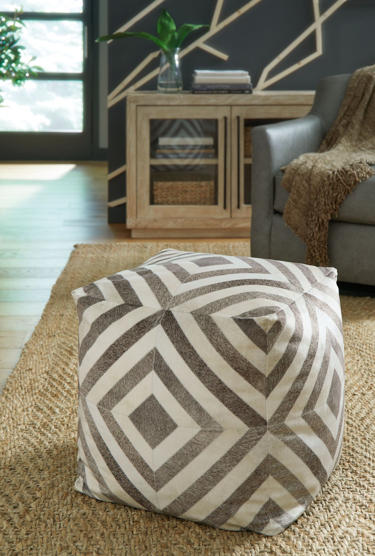 Hartselle - Brown - Pouf by Signature Design by Ashley® | Bel Furniture