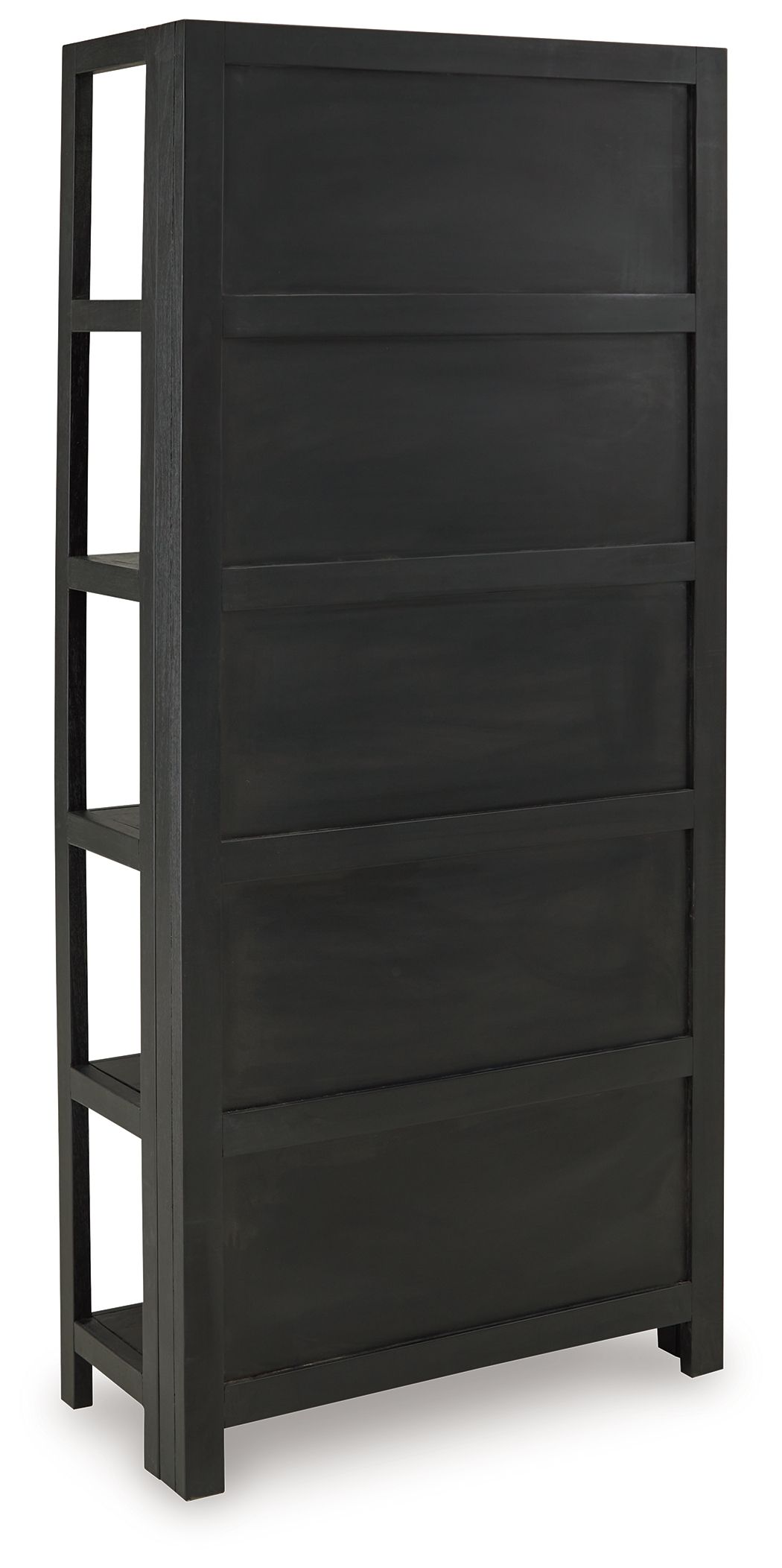 Abyard - Black / Natural - Bookcase by Signature Design by Ashley® | Bel Furniture