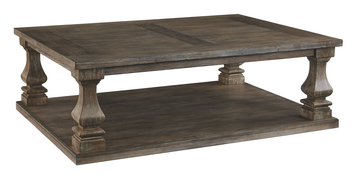 Johnelle - Gray - Rectangular Cocktail Table by Signature Design by Ashley® | Bel Furniture
