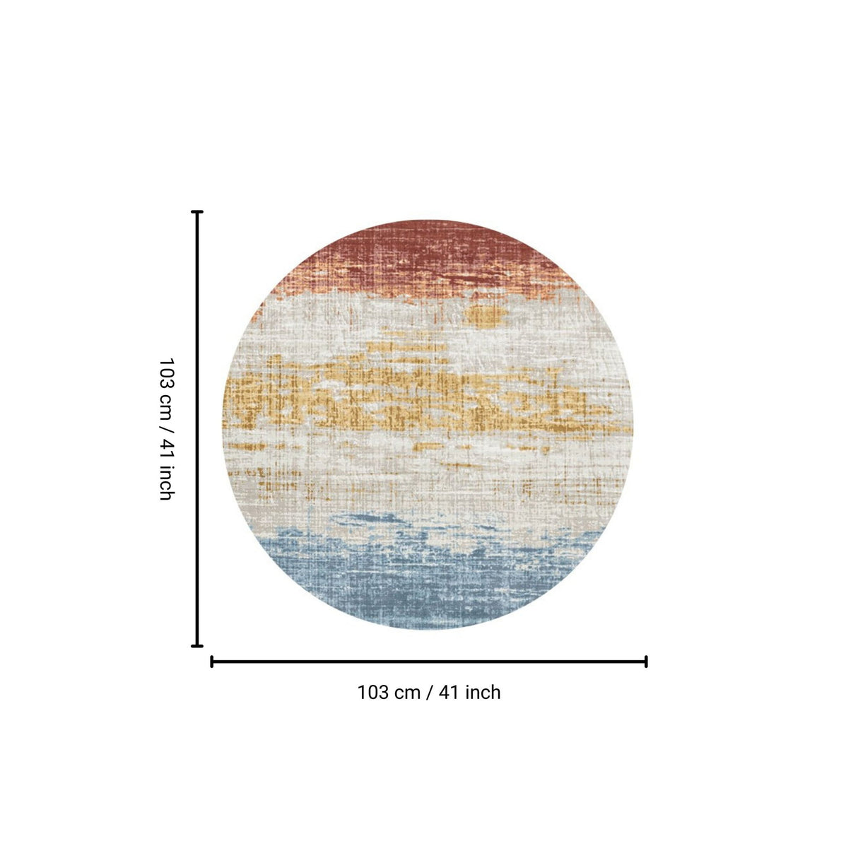 Rabbit - Washable Non - Slip Round Rug, Elegant Design - Ivory Multi by Icona Home Decor | Bel Furniture