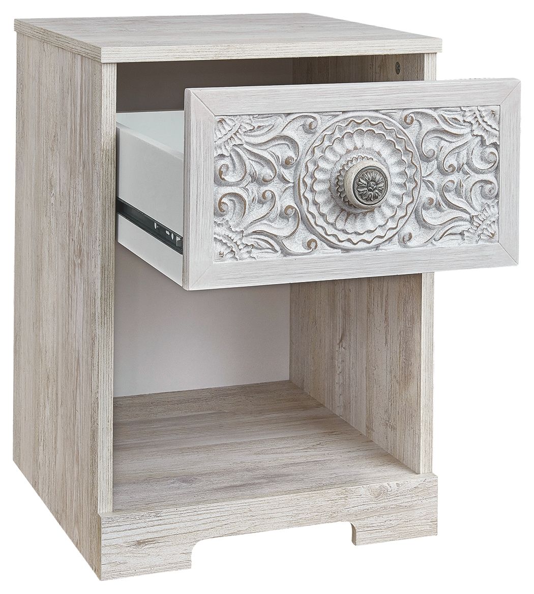 Paxberry - Whitewash - One Drawer Night Stand by Signature Design by Ashley® | Bel Furniture