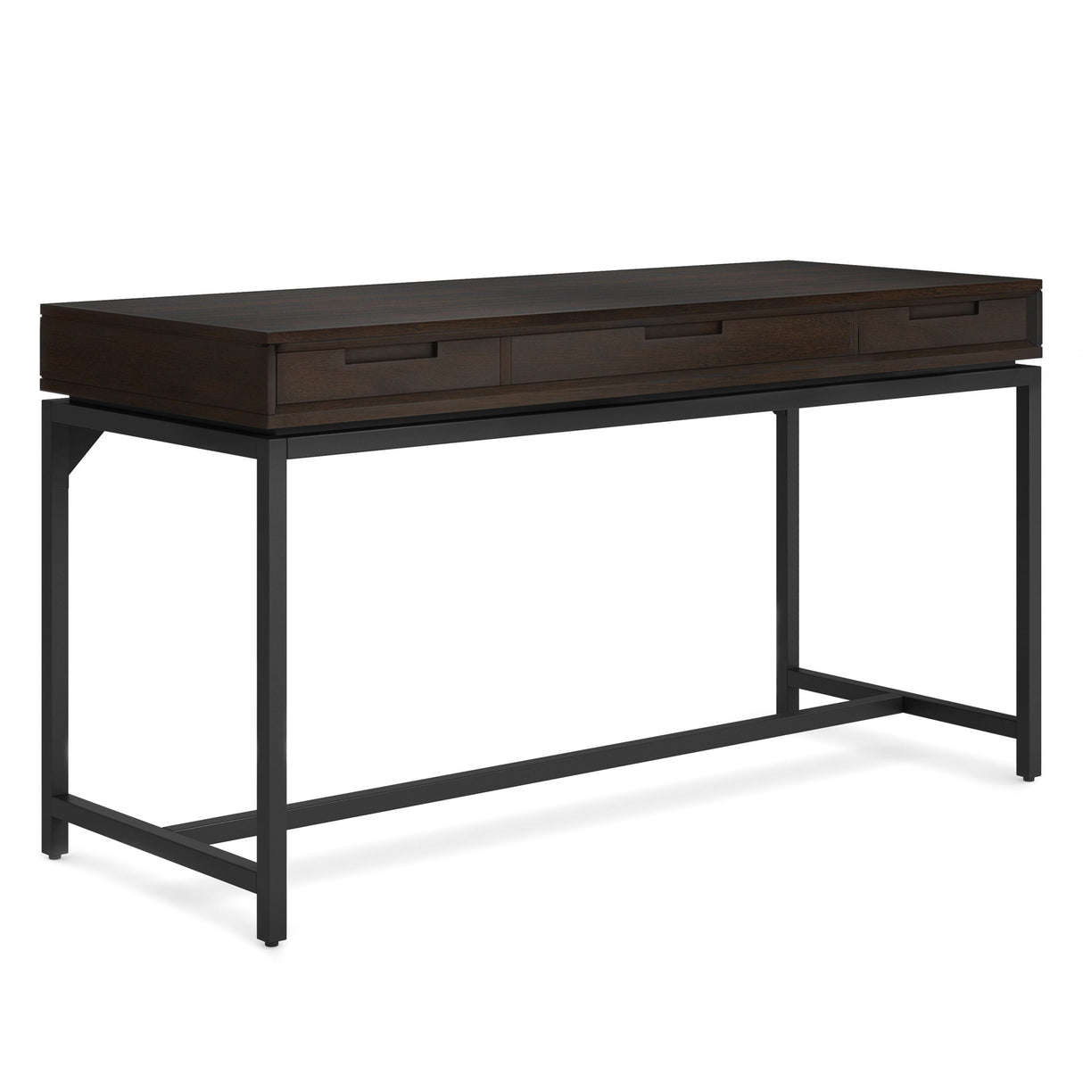 Banting - Mid Century Handcrafted Desk Dark Brown by Simpli-Home | Bel Furniture