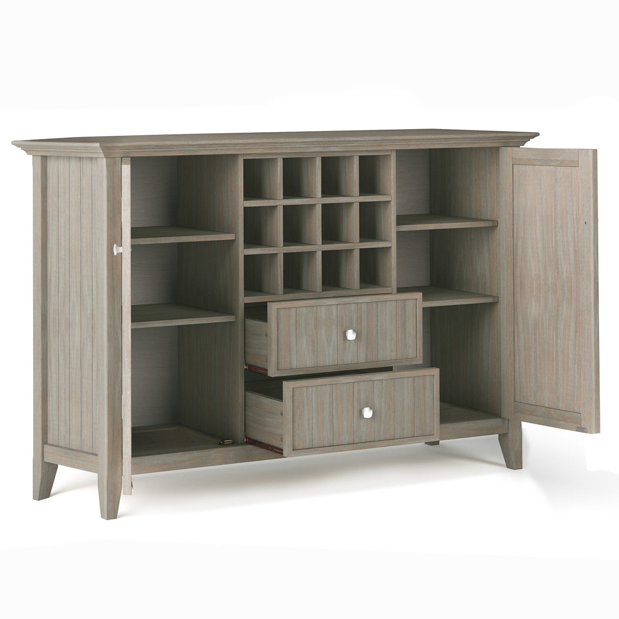 Bedford - Sideboard Buffet And Wine Rack by Simpli-Home | Bel Furniture