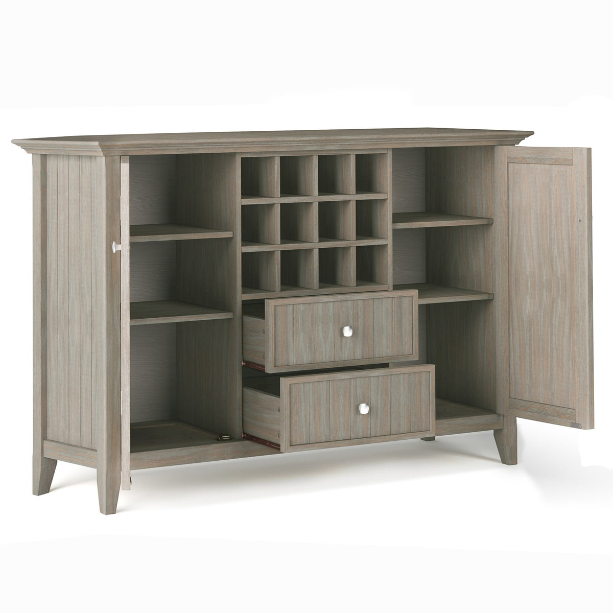 Bedford - Sideboard Buffet And Wine Rack - Light Brown
