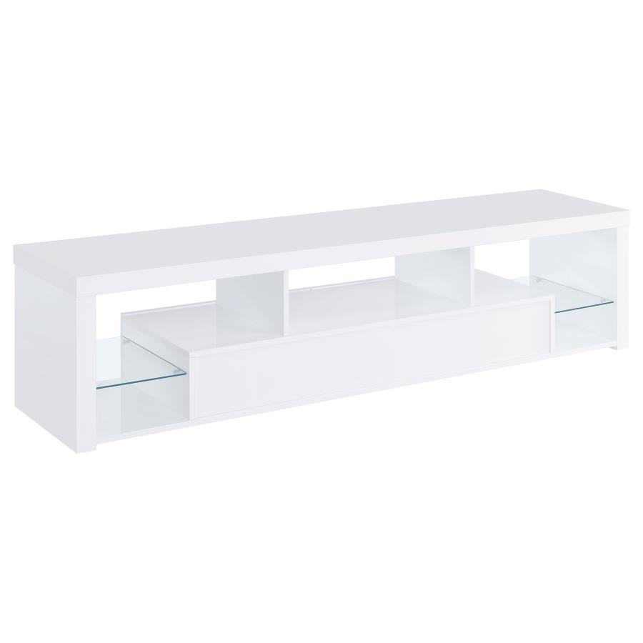 Jude - 3 Piece TV Entertainment Center - White High Gloss by Coaster Fine Furniture | Bel Furniture