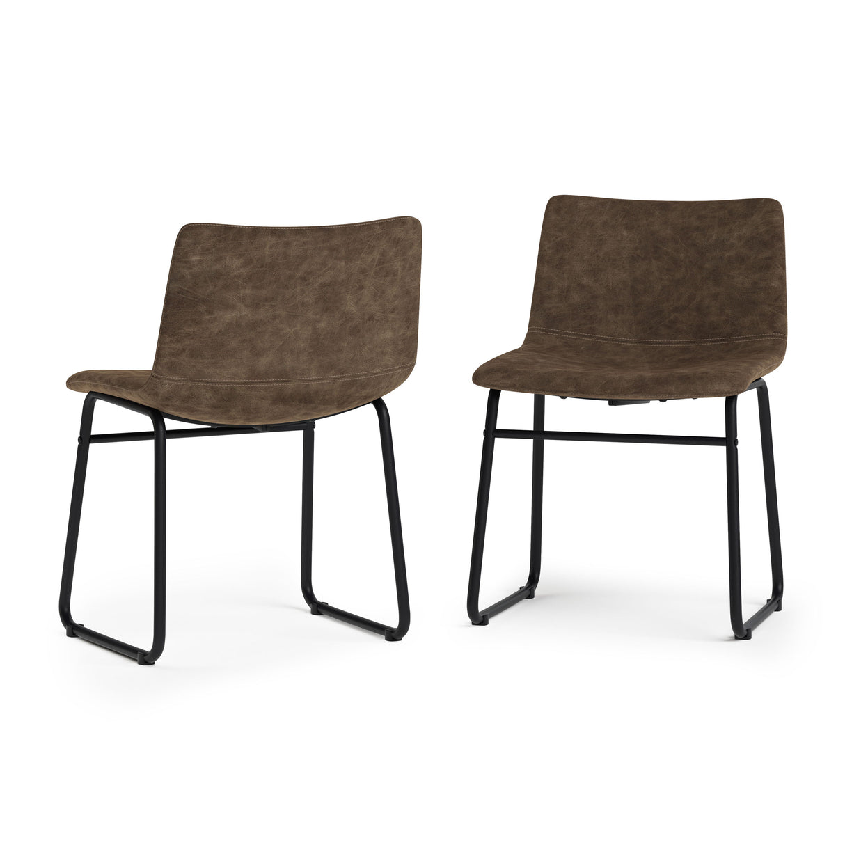 Warner - Dining Chair (Set of 2) - Distressed Brown by Simpli-Home | Bel Furniture