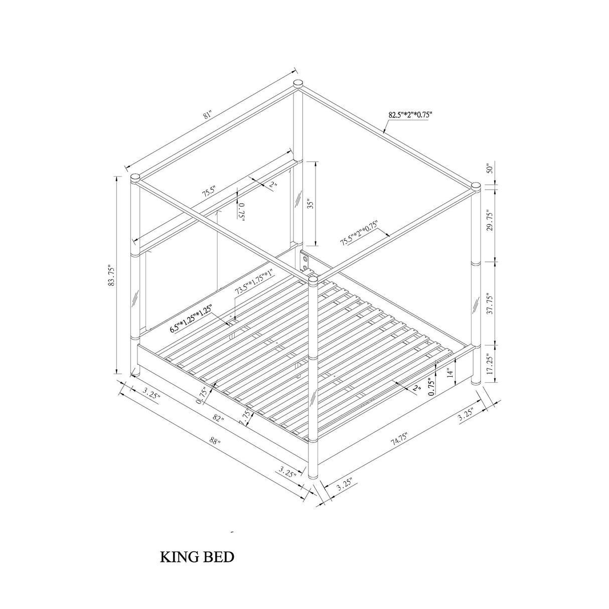 Malco - 4 Post Bed With Upholstered Headboard