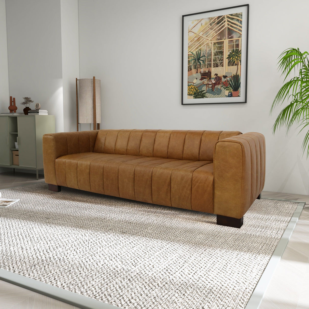 Dixon - Waxy Sofa - Tan by Ashcroft Furniture | Bel Furniture