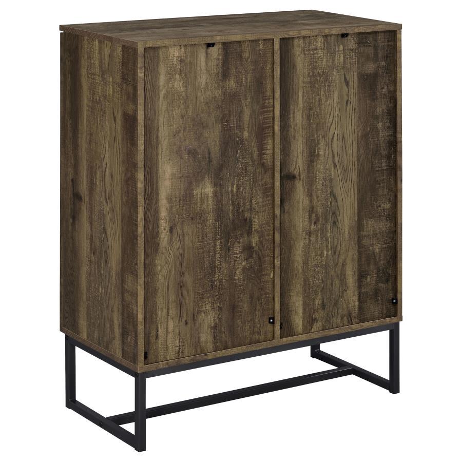 Carolyn - 2 Door Engineered Accent Wood Cabinet - Rustic Oak by CoasterEveryday | Bel Furniture