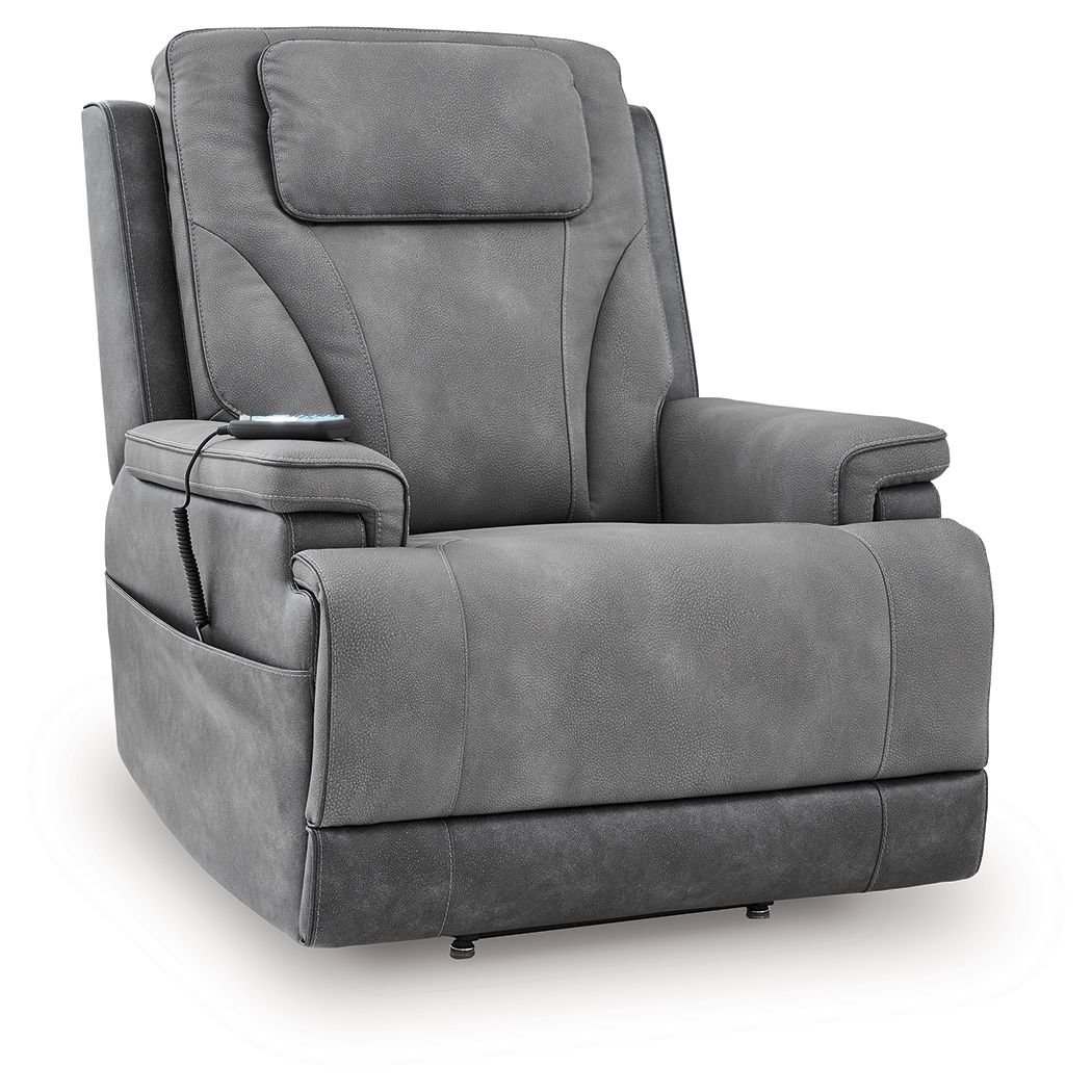 4Z-Peaceful Pause - Serenity Zone - Power Lift Recliner Dark Gray by Signature Design by Ashley® | Bel Furniture