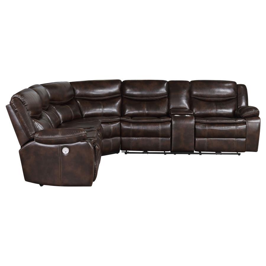 Sycamore - Upholstered Power Reclining Sectional Sofa by Coaster Fine Furniture | Bel Furniture