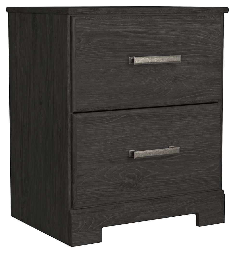 Belachime - Charcoal - Two Drawer Night Stand by Signature Design by Ashley® | Bel Furniture