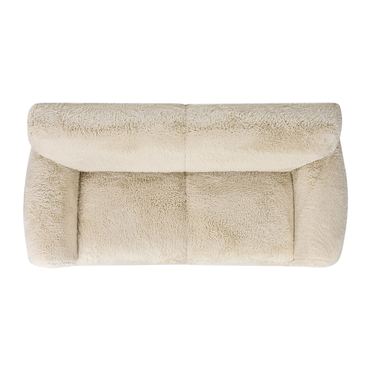 Summit - Faux Sheepskin Overstuffed Sofa - Cream Beige by Jennifer Taylor Home | Bel Furniture