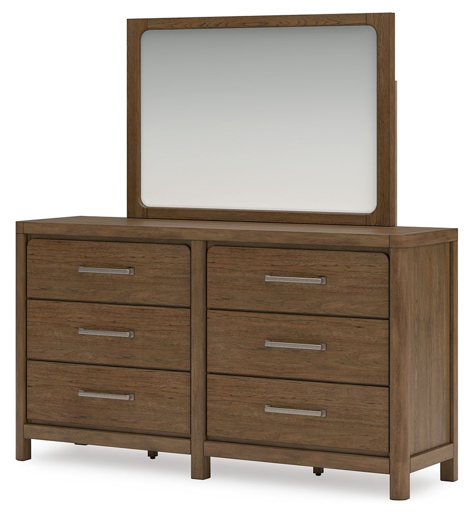 Cabalynn - Light Brown - Dresser And Mirror by Signature Design by Ashley® | Bel Furniture
