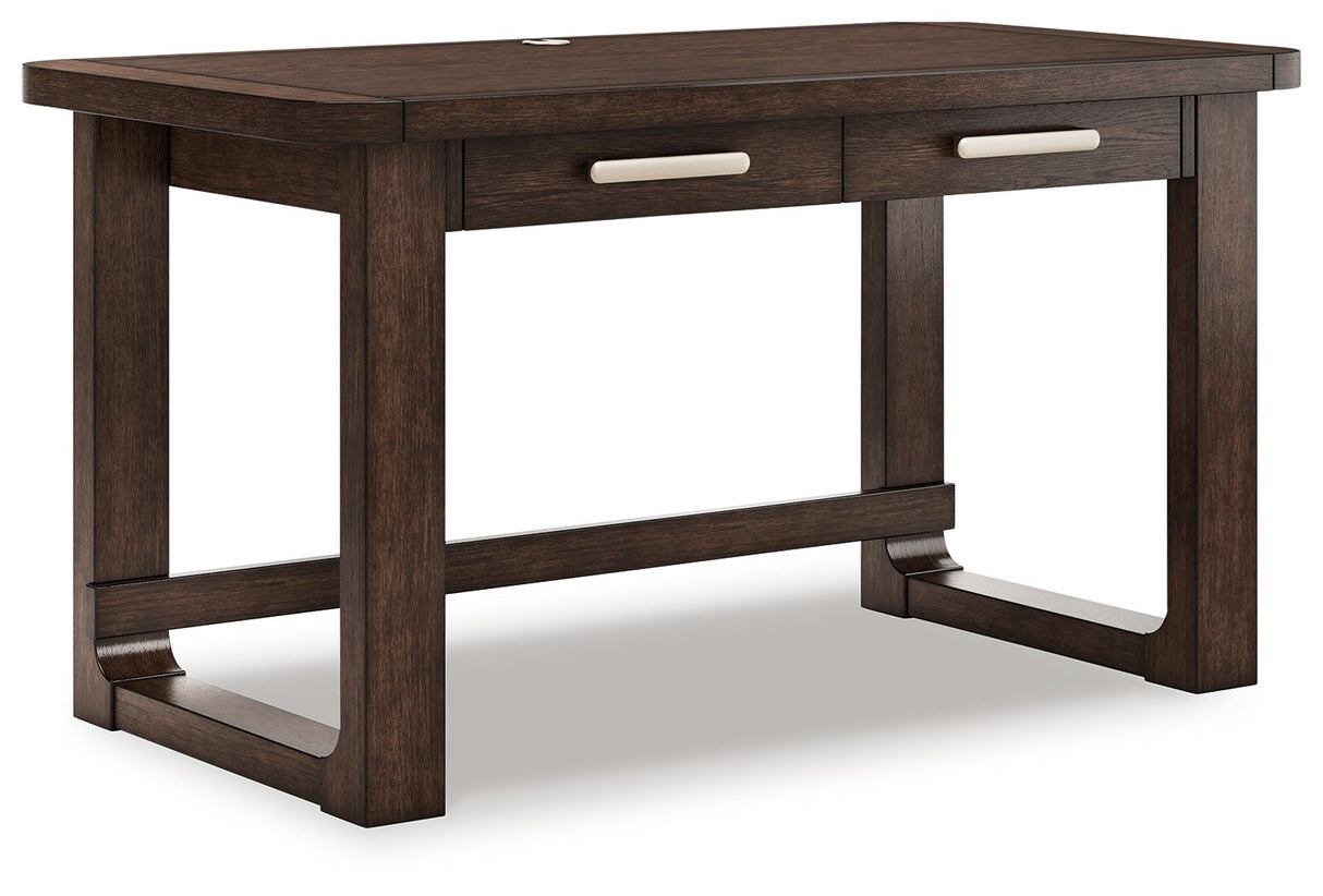 Breckington - Dark Brown - Home Office Desk by Signature Design by Ashley® | Bel Furniture
