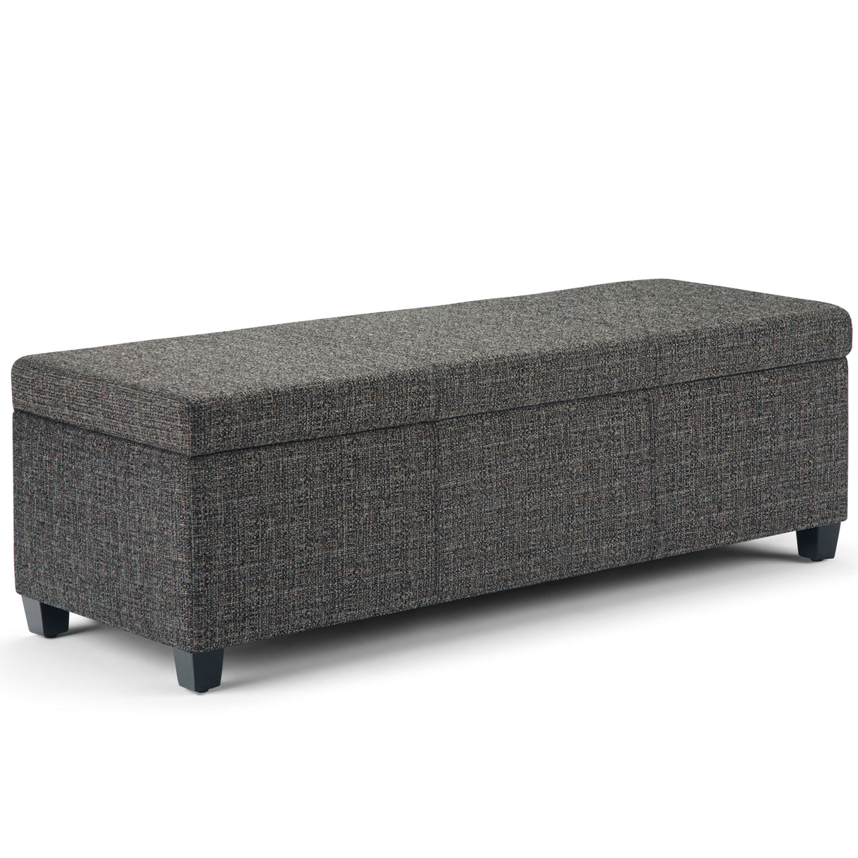 Avalon - Storage Ottoman Bench - Dark Gray by Simpli-Home | Bel Furniture